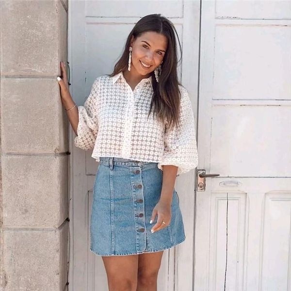 womens and blouses sweet daisy flower print sheer mesh vintage perspective elegant blusas femme korean fashion clothing women's & s, White
womens and blouses sweet daisy flower print sheer mesh vintage perspective elegant blusas femme korean fashion clothing women's & s, White