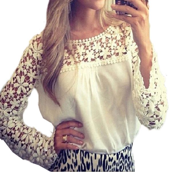 women's t-shirt plus size summer fashion women lace blouses ladies solid causal sleeveless hollow out blouse chiffon shirt, White
women's t-shirt plus size summer fashion women lace blouses ladies solid causal sleeveless hollow out blouse chiffon shirt, White