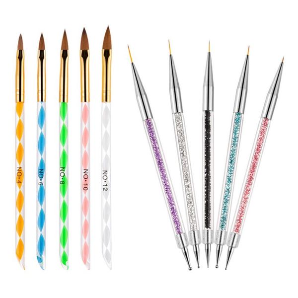 nail brushes 10pcs/2 sets liner crystal pen painting manicure brush paint art tool and double head d, Yellow
nail brushes 10pcs/2 sets liner crystal pen painting manicure brush paint art tool and double head d, Yellow