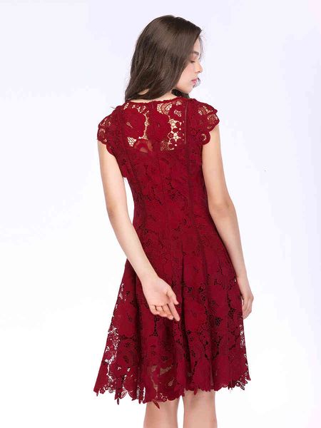 red pink long summer hollow out lace solid floral elegant midi party es women's sleeveless skate, White;black
red pink long summer hollow out lace solid floral elegant midi party es women's sleeveless skate, White;black