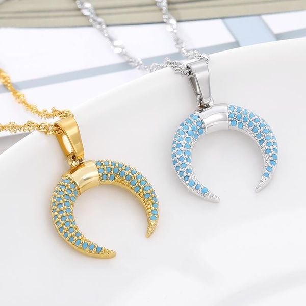 chains zircon moon necklaces for women crystal horn crescent pendant charms cz necklace jewelry gifts collier bijoux femme, Silver
chains zircon moon necklaces for women crystal horn crescent pendant charms cz necklace jewelry gifts collier bijoux femme, Silver