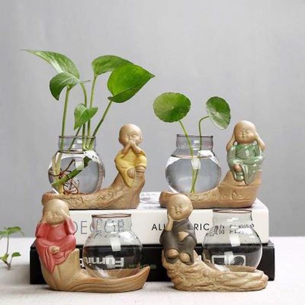 vases 1set ceramic little monk glass vase hydroponics green plant container deskdecor tea pet household decoration accessories
vases 1set ceramic little monk glass vase hydroponics green plant container deskdecor tea pet household decoration accessories