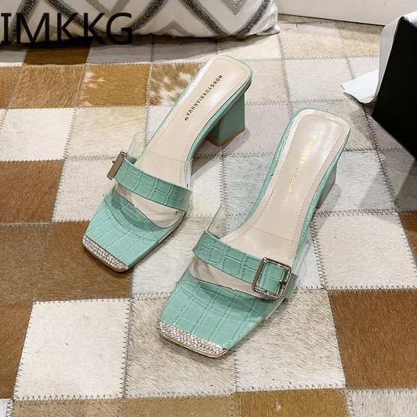 slippers 2021 women crystal sandals summer pvc simple and elegant shoes woman high pumps fashion square heels ladies slides, Black
slippers 2021 women crystal sandals summer pvc simple and elegant shoes woman high pumps fashion square heels ladies slides, Black