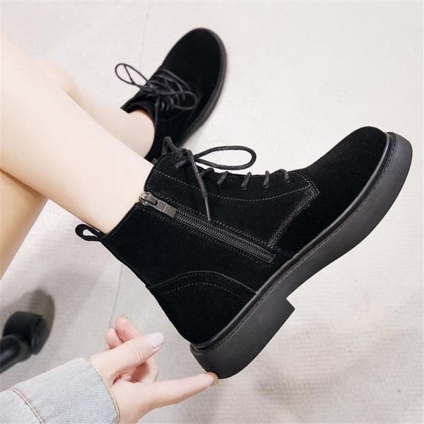 boots smile circle autumn ankle suede leather women flat platformshort ladies shoes winter, Black
boots smile circle autumn ankle suede leather women flat platformshort ladies shoes winter, Black