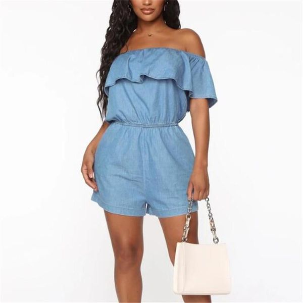 women off shoulder oblique neck jumpsuit elegant casual ruffle loose pocket street wear women's jumpsuits & rompers, Black;white
women off shoulder oblique neck jumpsuit elegant casual ruffle loose pocket street wear women's jumpsuits & rompers, Black;white