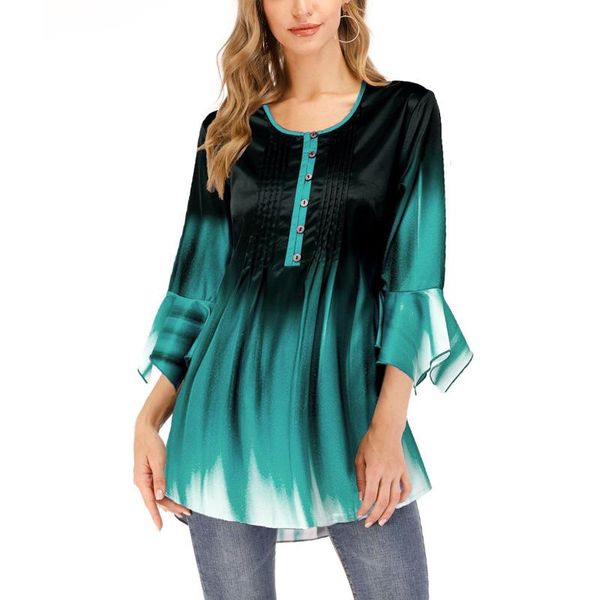 women's t-shirt fashion women o neck loose long ruffle sleeve gradients clothes oversize shirt irregular lace garment casual wear, White
women's t-shirt fashion women o neck loose long ruffle sleeve gradients clothes oversize shirt irregular lace garment casual wear, White