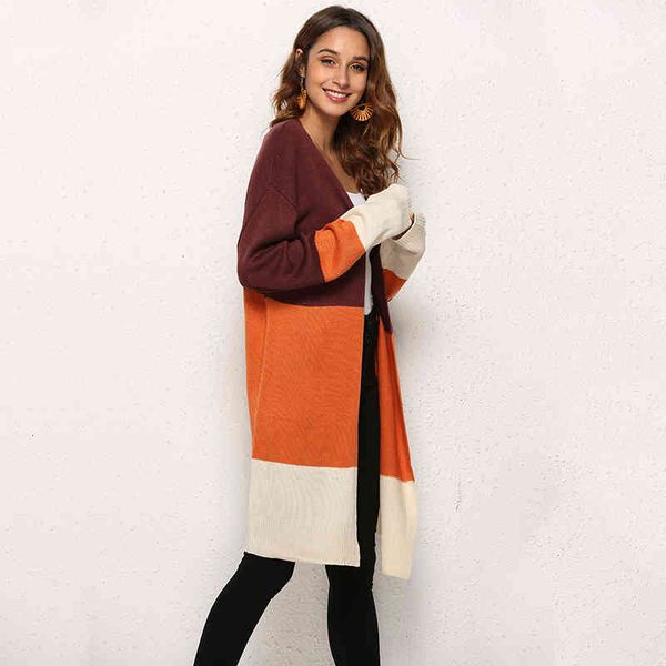 women's knits & tees patchwork female cardigans invierno mujer knitwear fashion slim long cardigan women clothing vintage sweater, White
women's knits & tees patchwork female cardigans invierno mujer knitwear fashion slim long cardigan women clothing vintage sweater, White