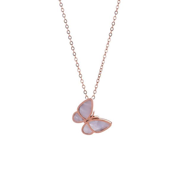 chains fashion 18k rose gold white shell butterfly necklace female simple titanium steel non-fading clavicle chain 1 style, Silver
chains fashion 18k rose gold white shell butterfly necklace female simple titanium steel non-fading clavicle chain 1 style, Silver