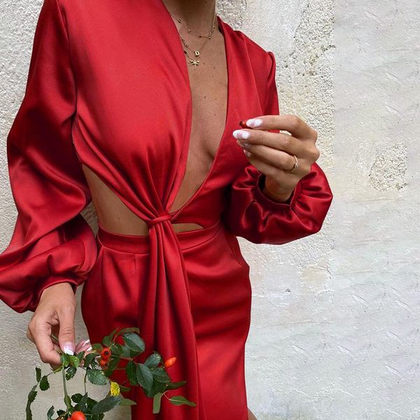 casual dresses silk hollow ruched mini dress long sleeve asymmetric vestidos autumn elegant femme chic party robes for women 2021, Black;gray
casual dresses silk hollow ruched mini dress long sleeve asymmetric vestidos autumn elegant femme chic party robes for women 2021, Black;gray