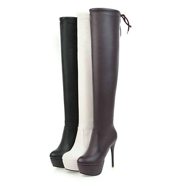 boots super high heel over the knee women platform zipper long ladies round toe autumn winter shoes woman, Black
boots super high heel over the knee women platform zipper long ladies round toe autumn winter shoes woman, Black