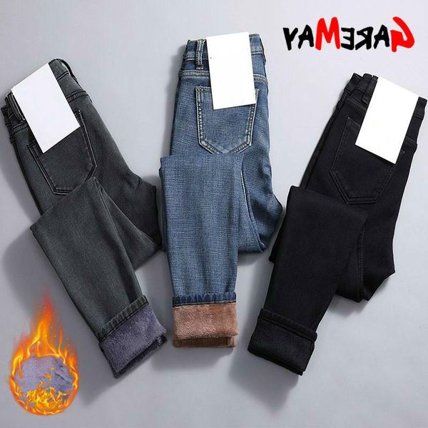 women's jeans winter garemay black high waist skinny pants casual velvet trousers female warm denim for women pencil, Blue 
women's jeans winter garemay black high waist skinny pants casual velvet trousers female warm denim for women pencil, Blue