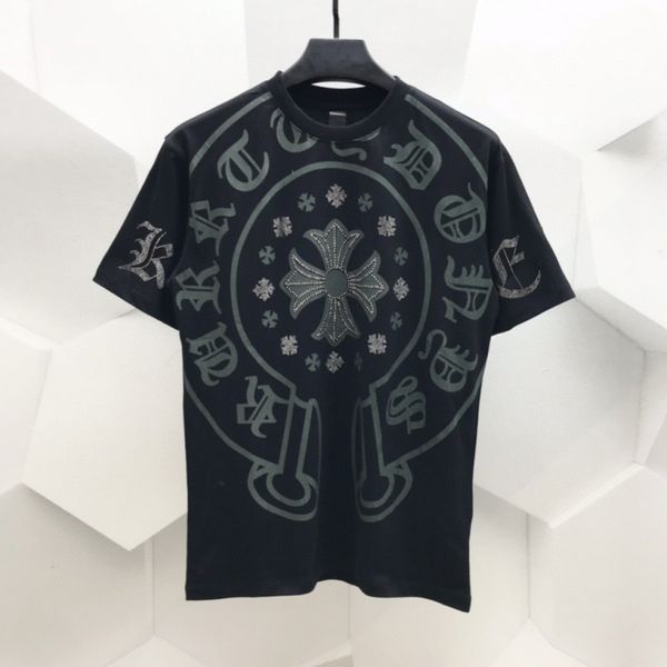 21 tide brand new ch kro diamond print sanskrit cross short t-shirt for men and women loose casual half sl, White;black
21 tide brand new ch kro diamond print sanskrit cross short t-shirt for men and women loose casual half sl, White;black