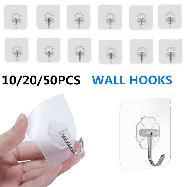 hooks & rails 10/20/50pcs transparent wall self adhesive waterproof hook hanger strong suction heavy load rack for kitchen bathroom
hooks & rails 10/20/50pcs transparent wall self adhesive waterproof hook hanger strong suction heavy load rack for kitchen bathroom