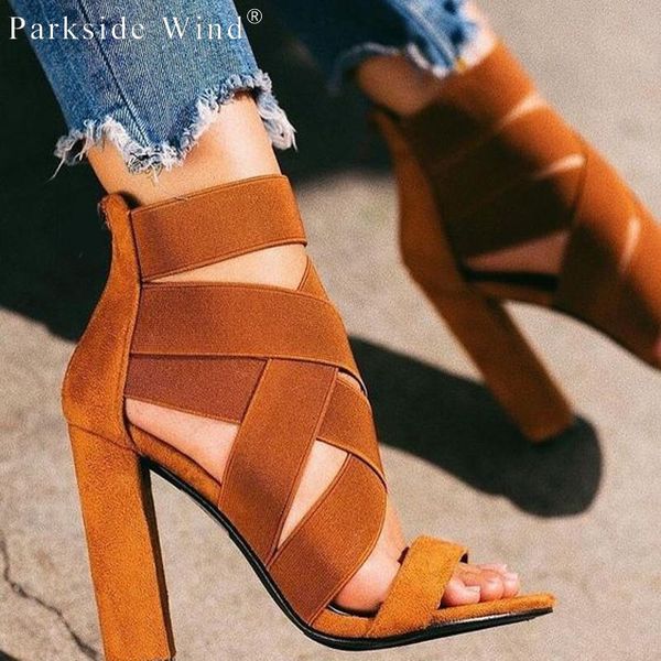 parkside wind women sandals high heel stretch fabric flock shoes square rome summer party ladies sandalias xwc3231-45, Black
parkside wind women sandals high heel stretch fabric flock shoes square rome summer party ladies sandalias xwc3231-45, Black