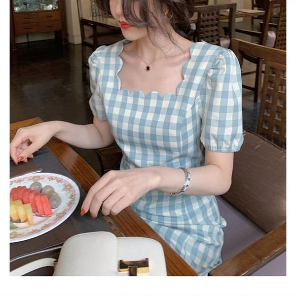 casual dresses for women summer square collar french style plaid short sleeve holiday, Black;gray
casual dresses for women summer square collar french style plaid short sleeve holiday, Black;gray