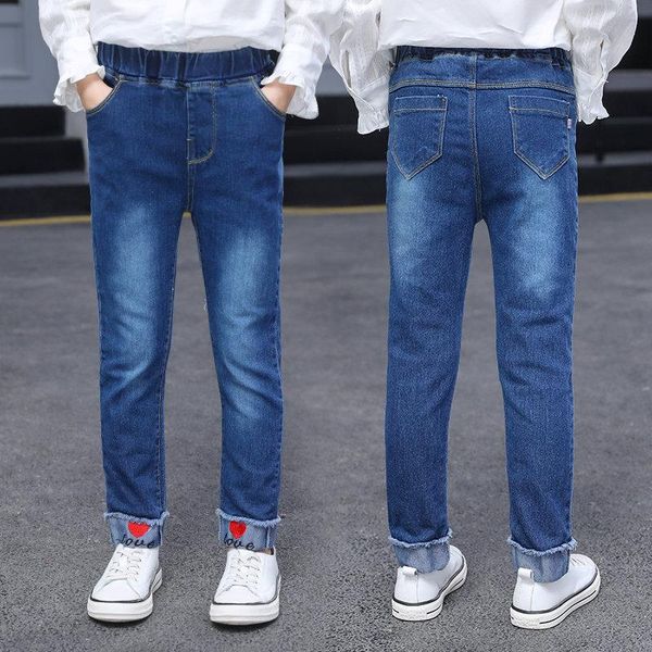 kids pants girls fashion jeans trousers 2021 spring children embroidery heart clothing teenager denim pencil, Blue
kids pants girls fashion jeans trousers 2021 spring children embroidery heart clothing teenager denim pencil, Blue