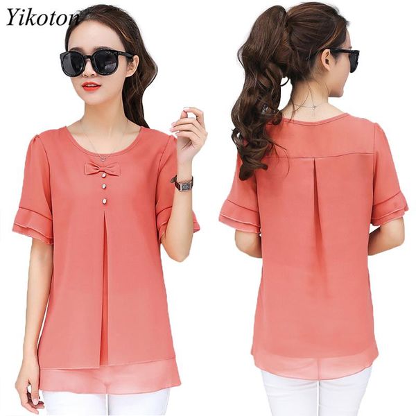 women's blouses & shirts chic plus size for women summer petal sleeve 2021 fashion solid casual blouse loose blusa camisa mujer, White
women's blouses & shirts chic plus size for women summer petal sleeve 2021 fashion solid casual blouse loose blusa camisa mujer, White
