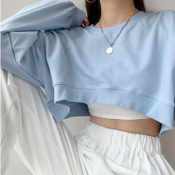 women's hoodies & sweatshirts long sleeved short sweatshirt, round neck loose elegant ulzzang shorts, leisure, spring, Black
women's hoodies & sweatshirts long sleeved short sweatshirt, round neck loose elegant ulzzang shorts, leisure, spring, Black