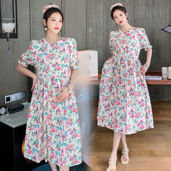maternity dresses summer korean fashion floral printed long dress elegant a line party clothes for pregnant women pregnancy, White
maternity dresses summer korean fashion floral printed long dress elegant a line party clothes for pregnant women pregnancy, White