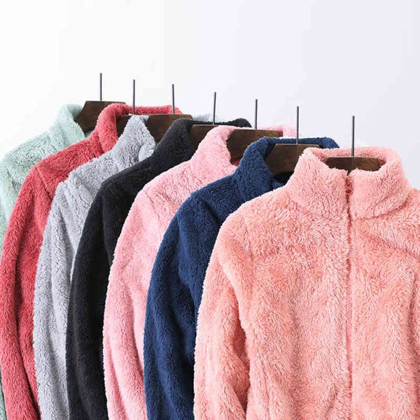winter coral fleece coat women's jacket double-sided thickened coats warm outdoor stormcoat liner 210515, Black
winter coral fleece coat women's jacket double-sided thickened coats warm outdoor stormcoat liner 210515, Black