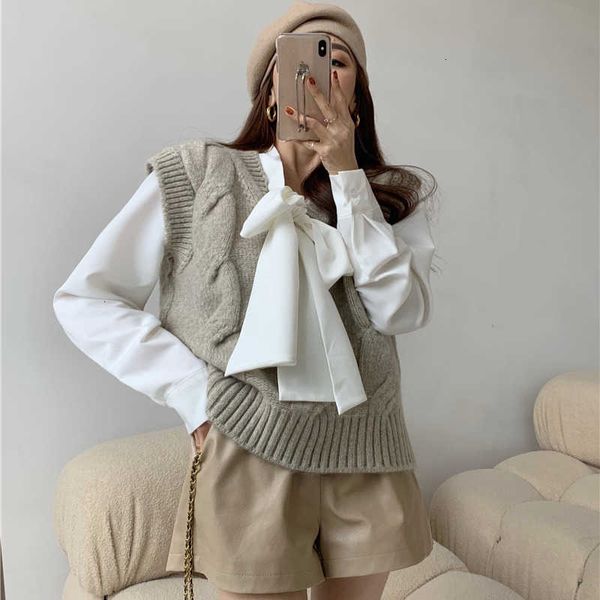two piece dress bow tie design of small base shirt women's spring white loose long sleeve blouse 92cx
two piece dress bow tie design of small base shirt women's spring white loose long sleeve blouse 92cx