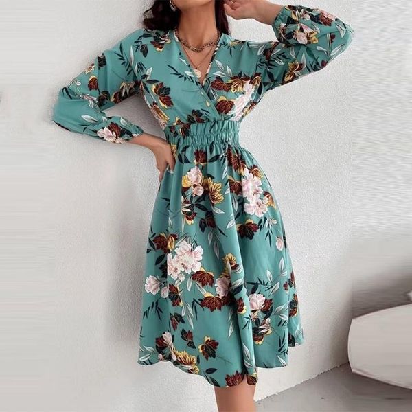casual dresses autumn flower print v neck long dress elastic waist women a line green elegant sleeve boho holiday 2021 vestidos, Black;gray
casual dresses autumn flower print v neck long dress elastic waist women a line green elegant sleeve boho holiday 2021 vestidos, Black;gray