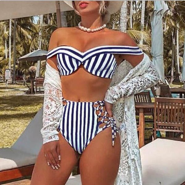 one-piece suits tengweng stripe bikini set bandage high waist swimwear women bandeau swimsuit female push up bathing suit bathers biqui
one-piece suits tengweng stripe bikini set bandage high waist swimwear women bandeau swimsuit female push up bathing suit bathers biqui