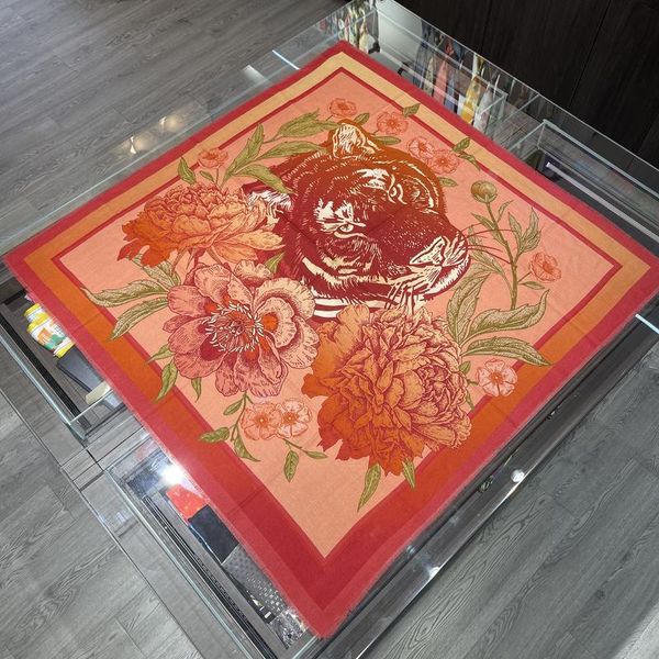 scarves 110cm winter cashmere scarf keep warm pashmina tiger among flowers shawl brand design square women bandana soft kerchief, Blue;gray
scarves 110cm winter cashmere scarf keep warm pashmina tiger among flowers shawl brand design square women bandana soft kerchief, Blue;gray