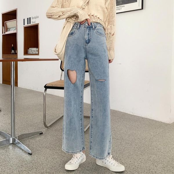 jeans for women vintage washed loose fashion hole harajuku love hollow out cotton casual wide leg pants women's, Blue
jeans for women vintage washed loose fashion hole harajuku love hollow out cotton casual wide leg pants women's, Blue