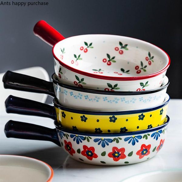 hand painted ceramics baking bowl fruit salad with handle microwave oven tray dessert decorative tableware bowls
hand painted ceramics baking bowl fruit salad with handle microwave oven tray dessert decorative tableware bowls