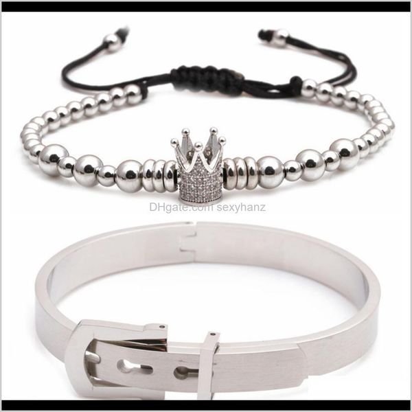 other bracelets drop delivery 2021 jewelry roman alphabet stainless steel crown diamond ball knitting adjustable bracelet set 7cqcu, Golden;silver
other bracelets drop delivery 2021 jewelry roman alphabet stainless steel crown diamond ball knitting adjustable bracelet set 7cqcu, Golden;silver