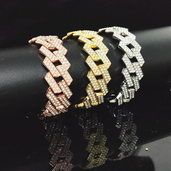 link, chain men's bracelet hip hop jewelry 20mm iced out full rhinestone paved bling prong cuban zircon hiphop fashion, Black
link, chain men's bracelet hip hop jewelry 20mm iced out full rhinestone paved bling prong cuban zircon hiphop fashion, Black