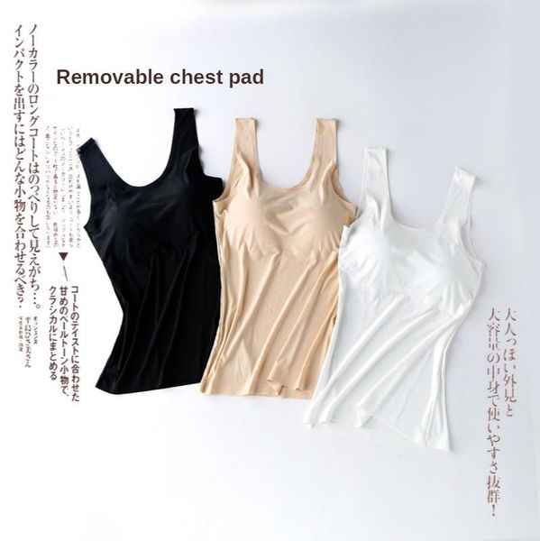 camisoles & tanks breathable mesh seamless ice silk long vest with chest pad ultra thin spaghetti strap tube u neck slim bottom underwea, Black;white
camisoles & tanks breathable mesh seamless ice silk long vest with chest pad ultra thin spaghetti strap tube u neck slim bottom underwea, Black;white
