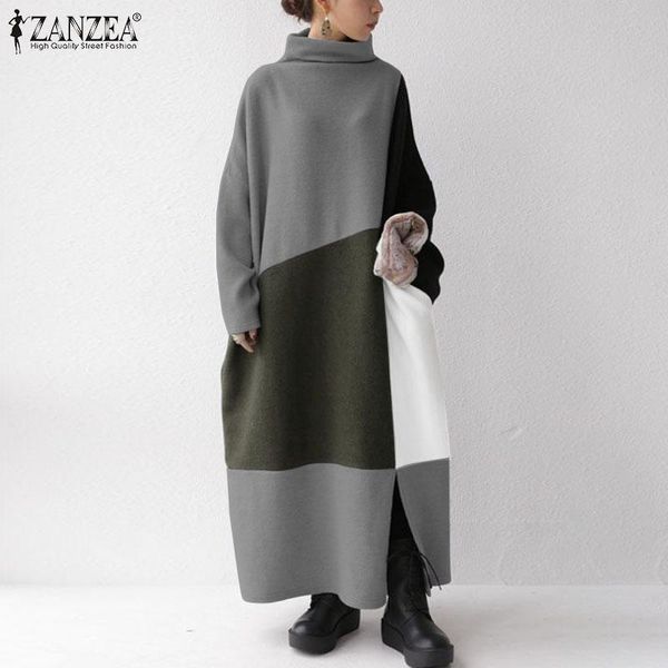casual dresses zanzea women turtleneck patchwork sundress fashion autumn long sleeve sweatshirt dress fleece pullover maxi vestidos robe, Black;gray
casual dresses zanzea women turtleneck patchwork sundress fashion autumn long sleeve sweatshirt dress fleece pullover maxi vestidos robe, Black;gray