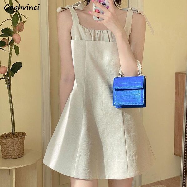 casual dresses bow pleated stretch solid dress women slash neck sleeveless sweet girls mini empire vestido leisure ulzzang streetwear elegan, Black;gray
casual dresses bow pleated stretch solid dress women slash neck sleeveless sweet girls mini empire vestido leisure ulzzang streetwear elegan, Black;gray