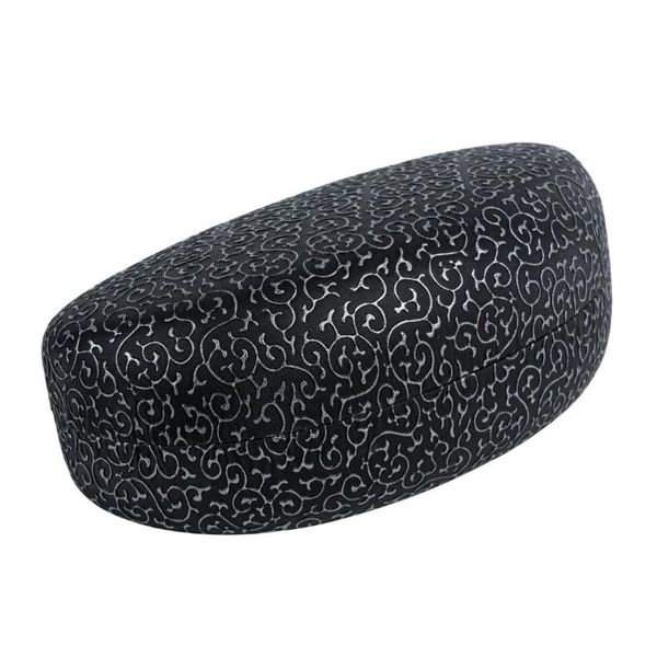 sunglasses cases & bags eas-large clamshell filigree embossed hard case,black&silver
sunglasses cases & bags eas-large clamshell filigree embossed hard case,black&silver