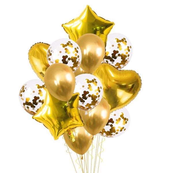 party decoration star heart shape foil balloon birthday xmas favor 14pcs/set gold silver clear confetti latex balloons set
party decoration star heart shape foil balloon birthday xmas favor 14pcs/set gold silver clear confetti latex balloons set