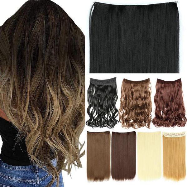 synthetic wigs 22 inch wavy clip in hair heat resistant fiber 5 clips one piece 26 colors available, Black
synthetic wigs 22 inch wavy clip in hair heat resistant fiber 5 clips one piece 26 colors available, Black