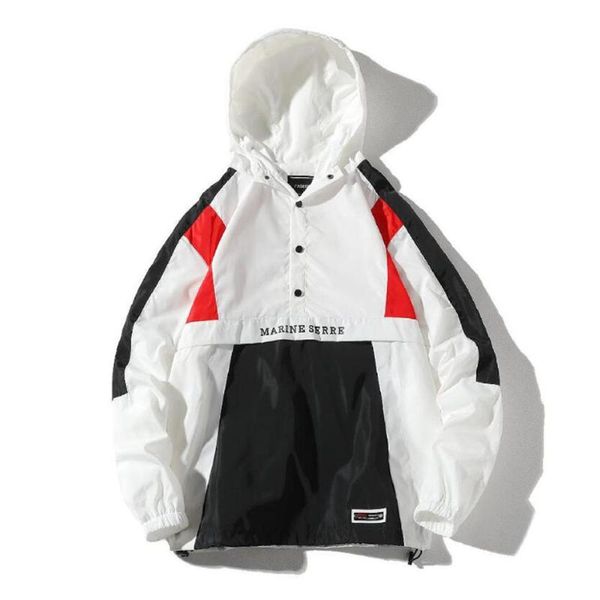 gym clothing men's autumn winter casual jacket outwear loose hooded patchwork outdoor sport coat male streetwear, White;black
gym clothing men's autumn winter casual jacket outwear loose hooded patchwork outdoor sport coat male streetwear, White;black