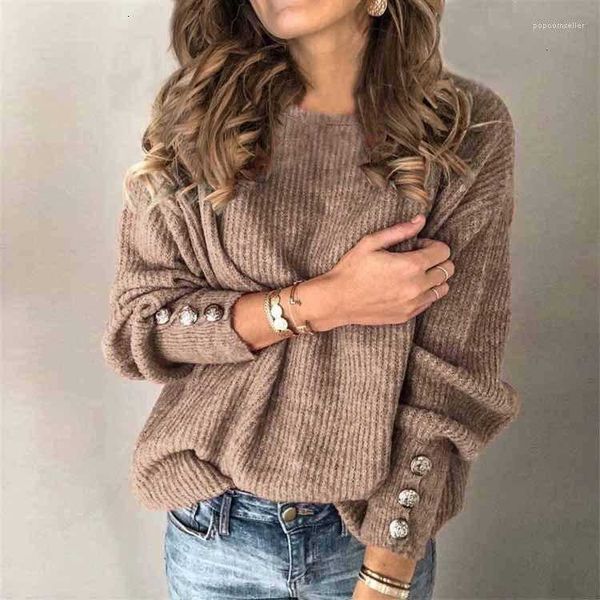 women's knits & tees fashion button long sleeve pullover sweater casual crew neck plus size womens designer f2y0, White
women's knits & tees fashion button long sleeve pullover sweater casual crew neck plus size womens designer f2y0, White