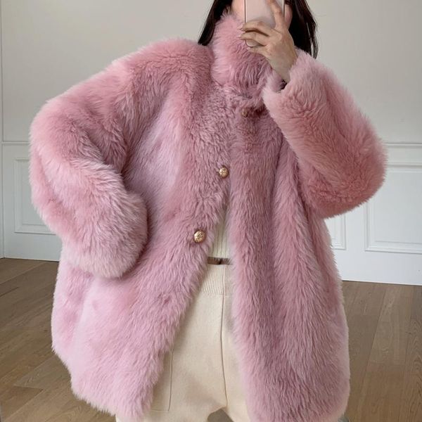 women's fur & faux winter genuine sheepskin coats women stand collar casual real wool outwear female thick warm sheep shearing jacket x, Black
women's fur & faux winter genuine sheepskin coats women stand collar casual real wool outwear female thick warm sheep shearing jacket x, Black