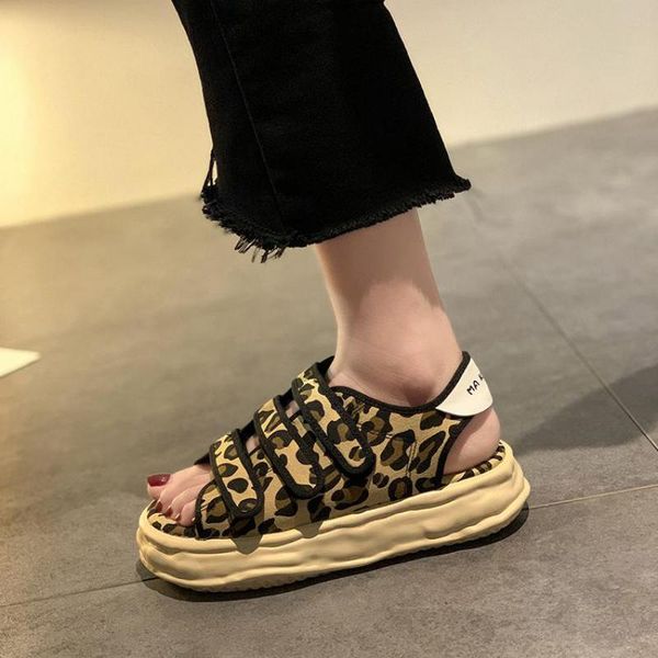 sandals flat platform women leopard zebra color lady shoes fashion versatile hook & loop thick soled sports casual sandalias, Black
sandals flat platform women leopard zebra color lady shoes fashion versatile hook & loop thick soled sports casual sandalias, Black