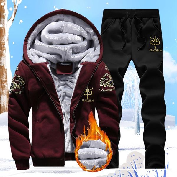men's tracksuits autumn winter men fleece warm hoodies pants suits 2021 fashion oversized tracksuit male casual sweatsuit set, Gray
men's tracksuits autumn winter men fleece warm hoodies pants suits 2021 fashion oversized tracksuit male casual sweatsuit set, Gray