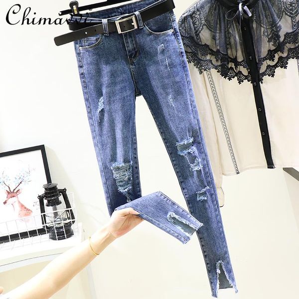 women's jeans 2021 spring and summer blue color chic ripped split denim cropped pants stretch skinny tappered
women's jeans 2021 spring and summer blue color chic ripped split denim cropped pants stretch skinny tappered