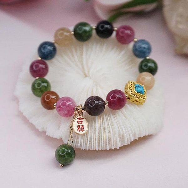 bangle retro ethnic style color natural stone lucky bracelets women jewelry, Black 
bangle retro ethnic style color natural stone lucky bracelets women jewelry, Black