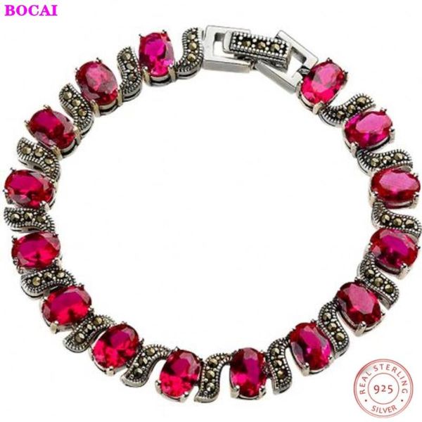 sterling silver women's bracelet 2021 style pure retro national thai female link, chain, Black
sterling silver women's bracelet 2021 style pure retro national thai female link, chain, Black