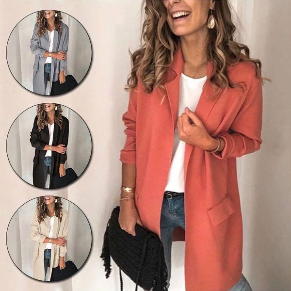 women's suits & blazers plus size women jacket lapel collar pockets solid color long sleeve autumn office lady slim coat elegant work n, White;black
women's suits & blazers plus size women jacket lapel collar pockets solid color long sleeve autumn office lady slim coat elegant work n, White;black