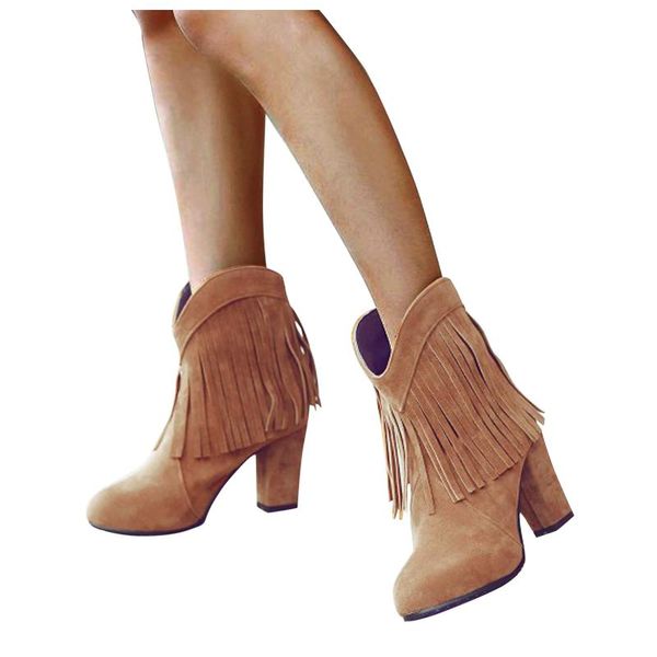 boots women's fashion fringe solid color frosted thick high heel ankle flock round toe slip-on 2021, Black
boots women's fashion fringe solid color frosted thick high heel ankle flock round toe slip-on 2021, Black
