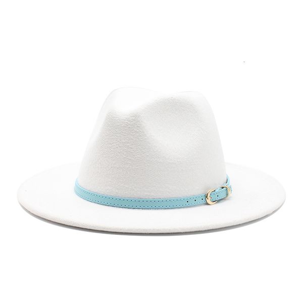 berets women men wool fedora hat with leather gentleman elegant lady winter autumn wide brim jazz church panama sombrero cap owwz, Blue;gray
berets women men wool fedora hat with leather gentleman elegant lady winter autumn wide brim jazz church panama sombrero cap owwz, Blue;gray