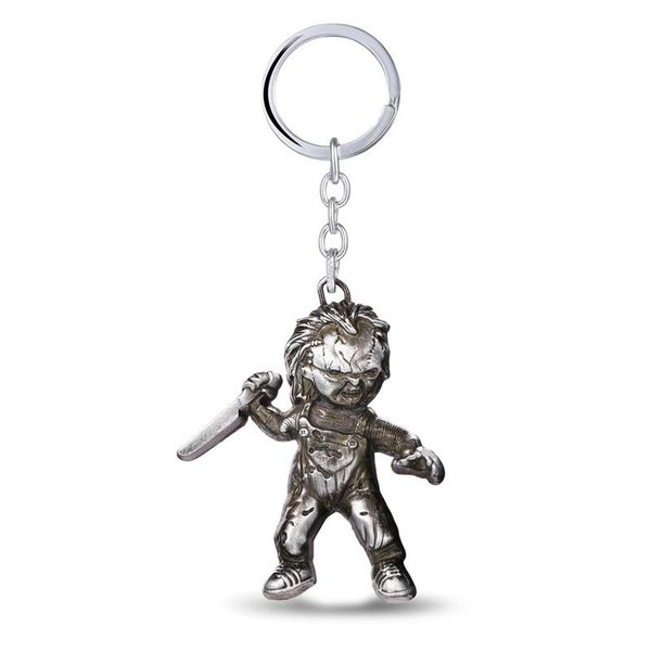 keychains 12pcs/lot 2 colors movie seed of chucky child's play curse chuck bronze plated metal keyring selling, Silver
keychains 12pcs/lot 2 colors movie seed of chucky child's play curse chuck bronze plated metal keyring selling, Silver